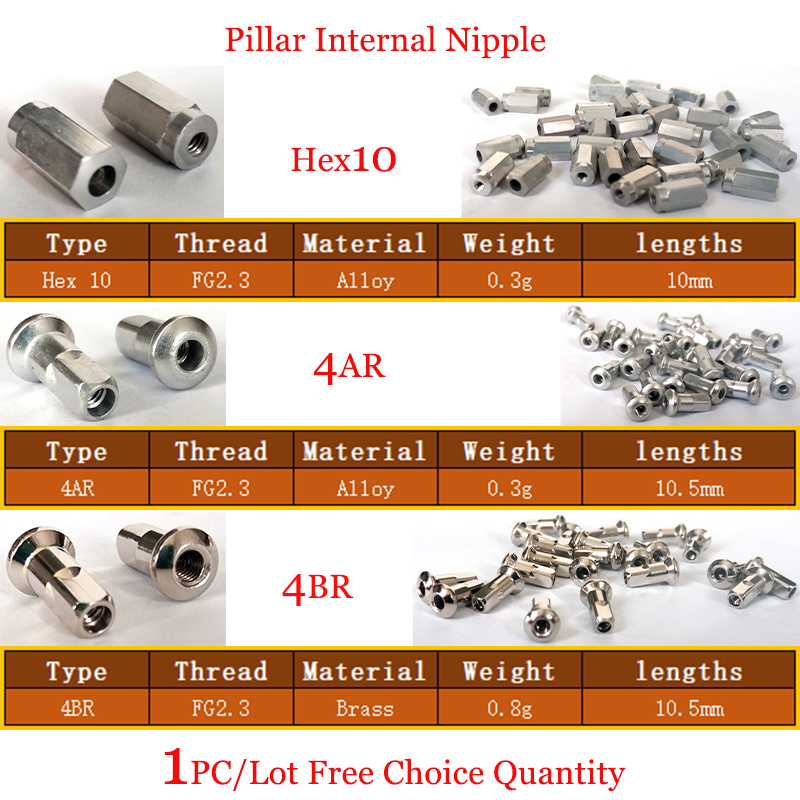 1pcs/lot Pillar internal Bike  - огляд і ціна Spoke Nipple Brass
