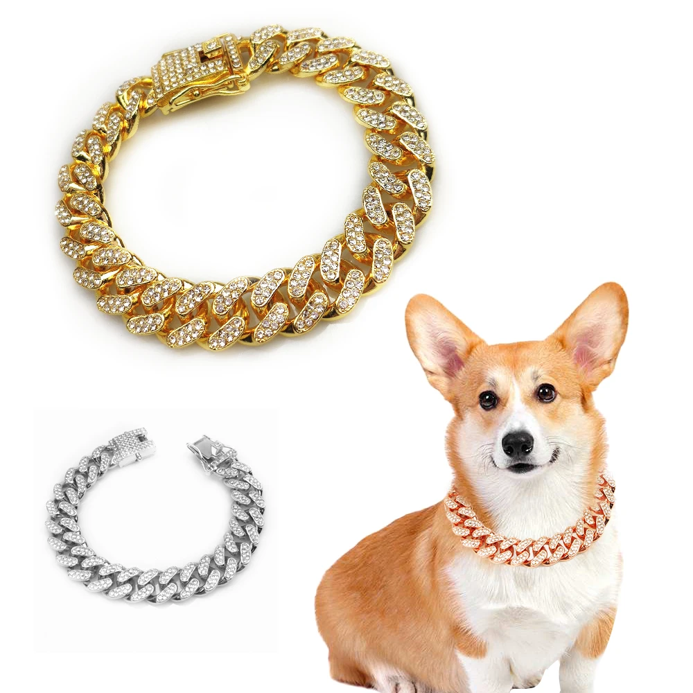 Rhinestone Dog Chain Collar Me - огляд і ціна Chain Quick Link
