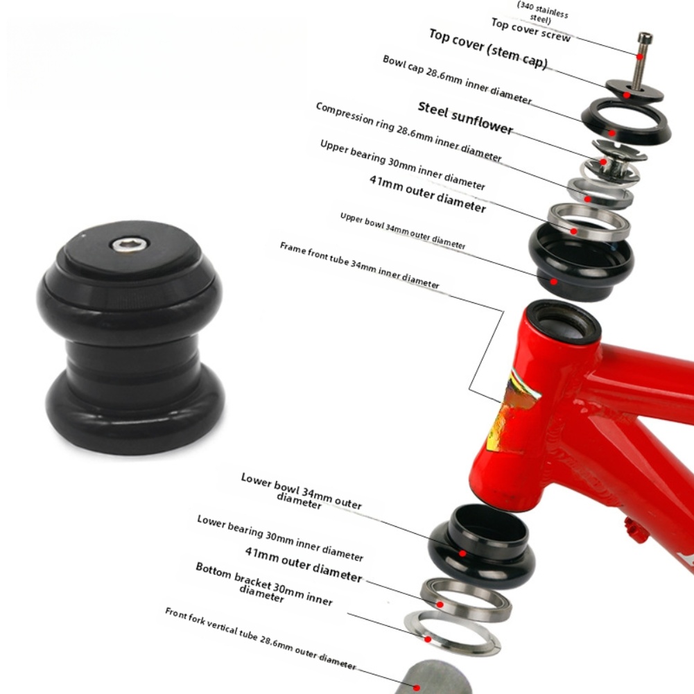 28.6mm for top Cap Headset for - огляд і ціна Mountain Biking Tube