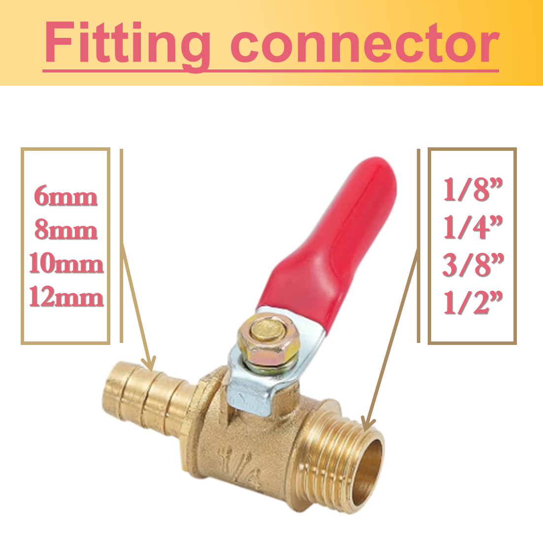 Brass Barbed Ball Valve Male F - огляд і ціна Spoke Nipple Brass